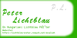 peter lichtblau business card